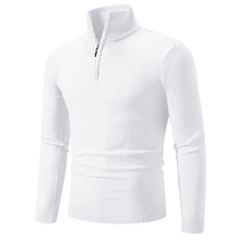 2023 Men's Plus Size Fleece Zip Mock Neck Sweater