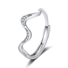 Water Wave Silver Ring in Fashion Design