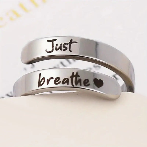 Silver Spiral Heart Ring