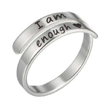 Retro Stainless Steel English Double Ring
